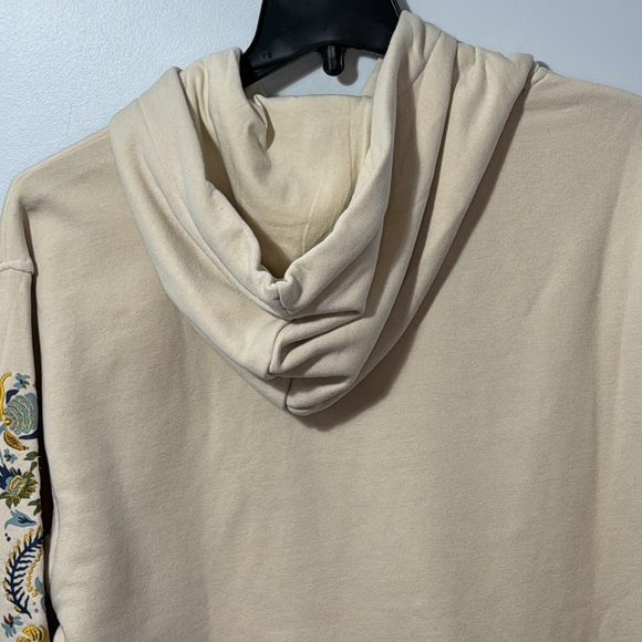NWT Men’s Scotch & Soda Cream Hoodie with Embroidered Sleeves in Size L - Picture 11 of 16